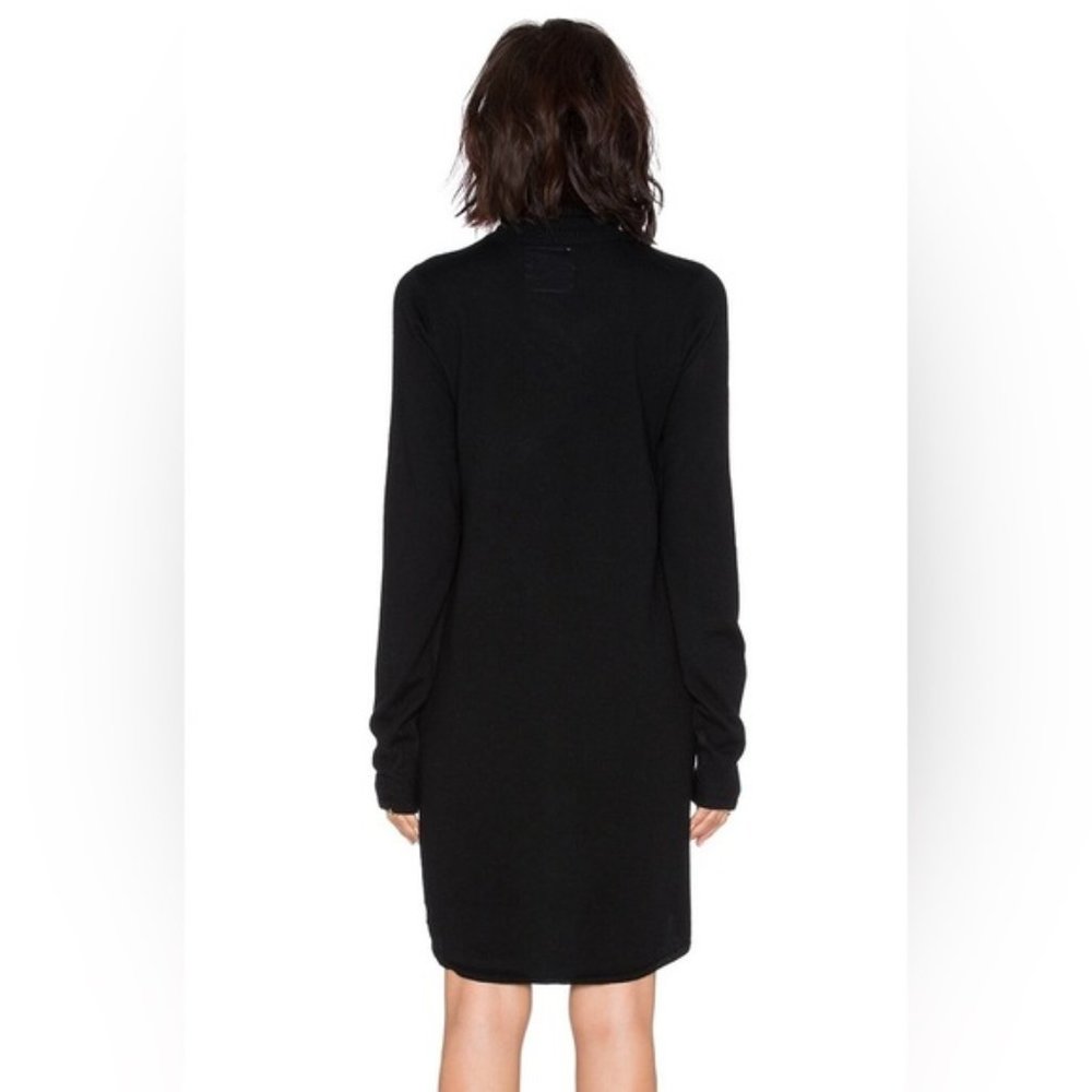 One Teaspoon Superior Merino Knit Funnel Turtleneck Dress Jet Black Size XXS - Picture 16 of 16
